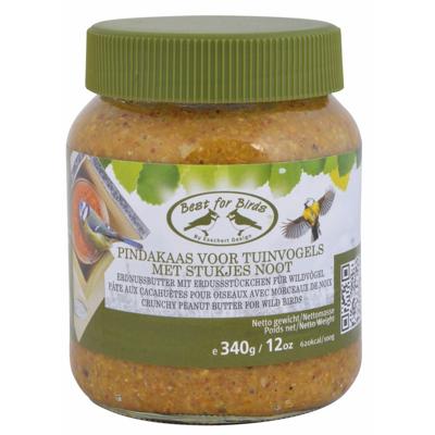 Best for Birds Vogelvoer - pindakaas - met stukjes noot - 340 gram - in pot