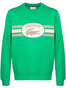 Lacoste logo-print cotton sweatshirt - Vert