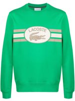 Lacoste logo-print cotton sweatshirt - Vert