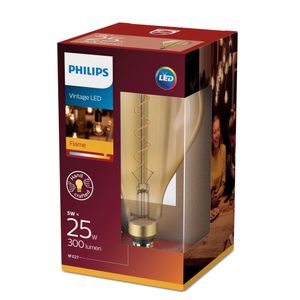 Philips Lighting 76806800 LED-lamp E27 Globe 5 W = 25 W Warmwit (Ø x l) 160 mm x 293 mm 1 stuk(s)