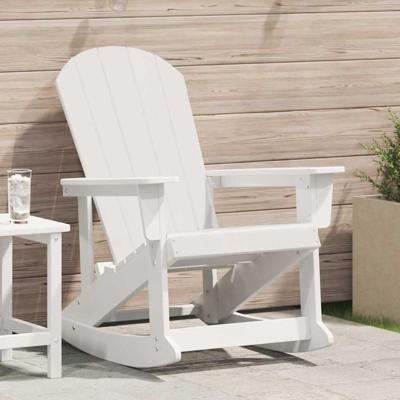 Adirondack Schommelstoel Wit 73.5 x 92 x 90cm Kunststof