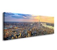Schilderij - New York Sky View, Multi-gekleurd, 120X40cm, 1luik