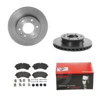 Remmenset, remschijf BREMBO, Remschijftype: Binnen geventileerd, Inbouwplaats: Vooras, u.a. für Mercedes-Benz, VW