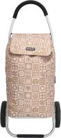 Beagles Alberic Boodschappen Trolley Lichtgewicht-Taupe check pattern
