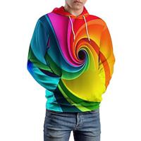 grafische herenmode 3D-print hoodie vakantie streetwear hoodies geel capuchon 3D-print print fleece winter lente herfst designer sweatshirt met capuchon Lightinthebox