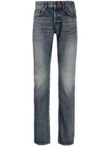 Saint Laurent jean slim à taille mi-haute - Bleu