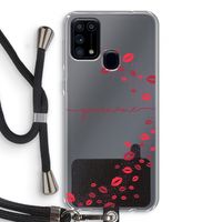 Kusjes: Samsung Galaxy M31 Transparant Hoesje met koord