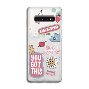 Positivity: Samsung Galaxy S10 4G Transparant Hoesje