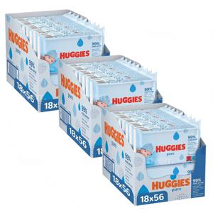 Huggies - Pure - Billendoekjes - 3024 babydoekjes - 54 x 56