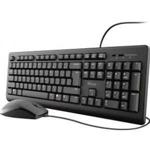 Trust TKM-250 Qwerty US Desktopset - Zwart