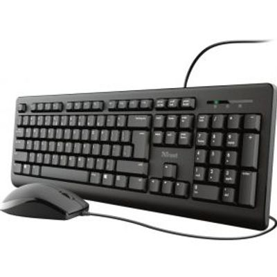 Trust TKM-250 Qwerty US Desktopset - Zwart