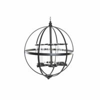 Kaarshouder DKD Home Decor Zwart Metaal Kristal (60 x 60 x 73 cm) - thumbnail
