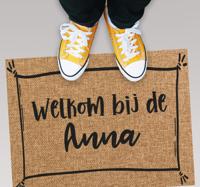 Gastvrij ontwerp vinyl tapijt met naam