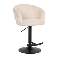 Richmond Draaibare Barstoel 'Nikki' Chenille, kleur Beige (zithoogte 61-86cm)