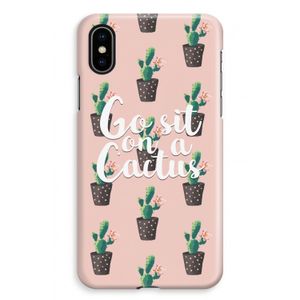 Cactus quote: iPhone XS Max Volledig Geprint Hoesje