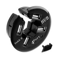 4 ports USB 2.0 High Speed HUB(zwart)