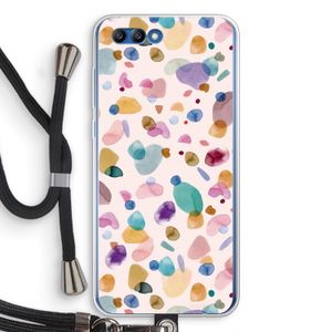 Terrazzo Memphis Pink: Honor 10 Transparant Hoesje met koord