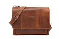 Fietstas New Looxs Fellini 18 liter 40 x 15 x 32 cm - gemaakt van luxe leder - cognac