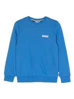 BOSS Kidswear sweat en coton mélangé à logo imprimé - Bleu - thumbnail