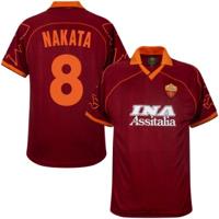 AS Roma Retro Voetbalshirt 1999-2000 + Nakata 8