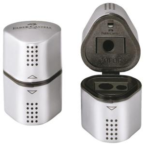 Trio puntenslijper Faber-Castell zilver