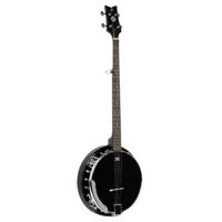 Ortega OBJ250-SBK Raven Series Satin Black banjo met gigbag - thumbnail