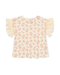 HEMA Baby T-shirt Broderie Ecru (ecru)