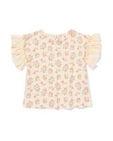 HEMA Baby T-shirt Broderie Ecru (ecru)