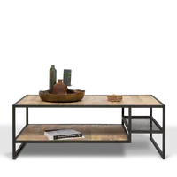 Salontafel Breeze - Seasoned Brown/Metaal Zwart - thumbnail