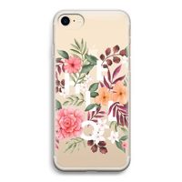 Hello in flowers: iPhone 7 Transparant Hoesje