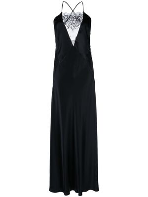 Michelle Mason robe longue à design sans manches - Noir