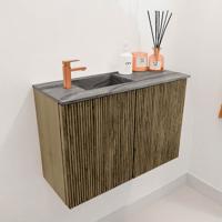 Toiletmeubel Mondiaz Joya Dlux | 60 cm | Meubelkleur Dusk | Faye wastafel Sombra Wasbak Links | 1 kraangat