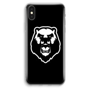 Angry Bear (black): iPhone XS Max Transparant Hoesje