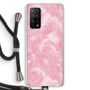 Abstract Painting Pink: Xiaomi Mi 10T 5G Transparant Hoesje met koord