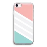 Strepen pastel: iPhone SE 2020 Transparant Hoesje