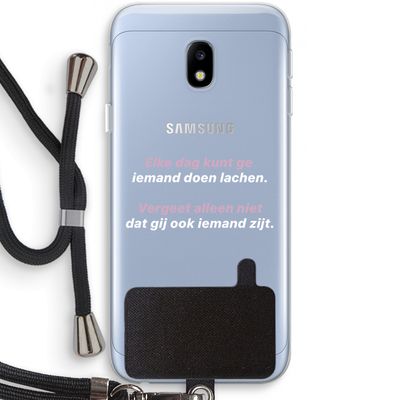 gij zijt ook iemand: Samsung Galaxy J3 (2017) Transparant Hoesje met koord gij zijt ook iemand: Samsung Galaxy J3 (2017) Transparant Hoesje met koord
