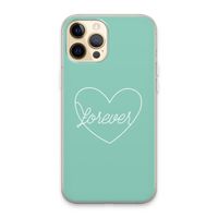Forever heart pastel: iPhone 13 Pro Max Transparant Hoesje