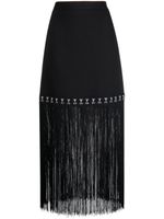 Rokh jupe frangée à taille haute - Noir