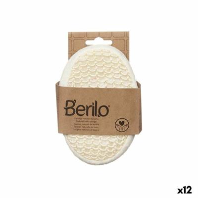 Lichaamsspons Berilo B7083-8 Wit Beige 11 x 15 x 5 cm (12 Stuks)