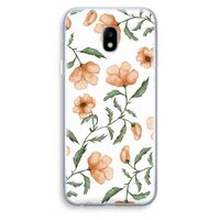 Peachy flowers: Samsung Galaxy J3 (2017) Transparant Hoesje