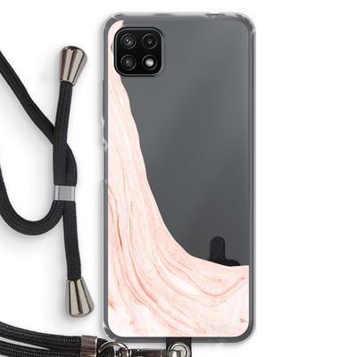 Peach bath: Samsung Galaxy A22 5G Transparant Hoesje met koord