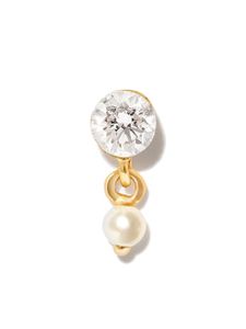 MARIA TASH puces d'oreilles Trend en or 18ct serties de diamants et de perles