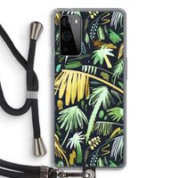 Tropical Palms Dark: OnePlus 9 Pro Transparant Hoesje met koord