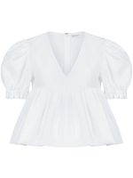 Nina Ricci blouse en coton à manches bouffantes - Blanc - thumbnail