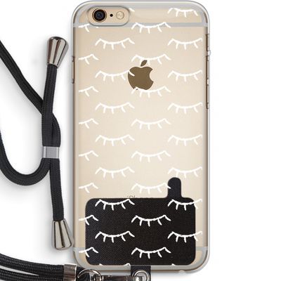 Wimpers: iPhone 6 PLUS / 6S PLUS Transparant Hoesje met koord