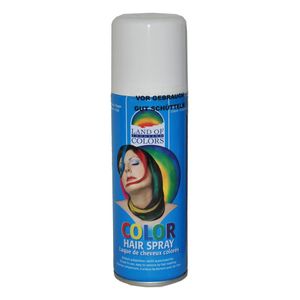 Carnaval verkleed haar verf/spray wit 111 ml