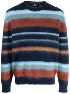 ETRO sweat à rayures en laine mohair - Bleu