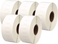 5X Dymo 11352 - S0722520 Compatible Labels - Wit - 2500 Labels - 25mmX54mm - Geschikt voor LabelWriter 310, 330 T, 400, 450, 4 XL - thumbnail