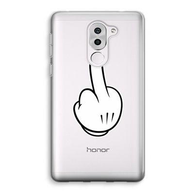 Middle finger black: Honor 6X Transparant Hoesje