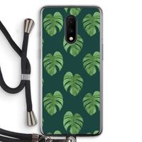 Monstera leaves: OnePlus 7 Transparant Hoesje met koord